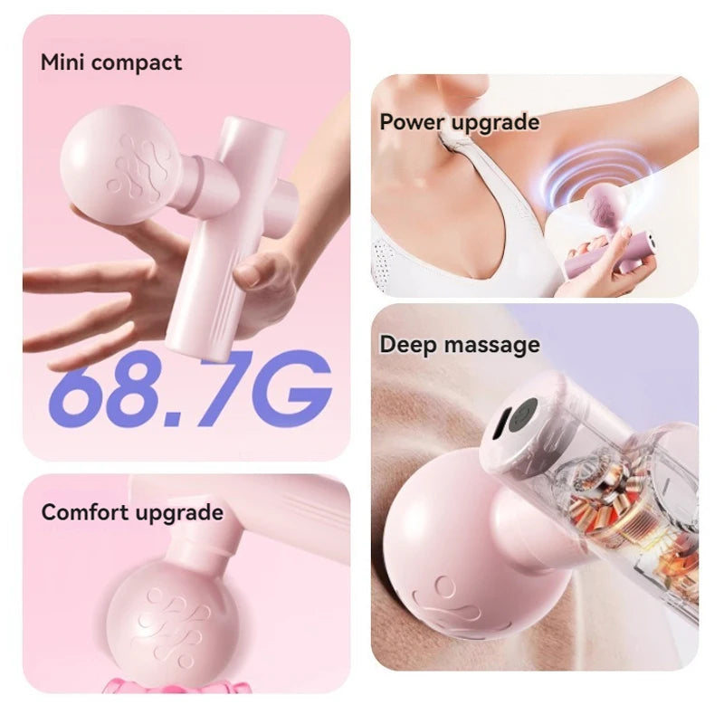 USB Mini Massage Gun for Portable Muscle Recovery