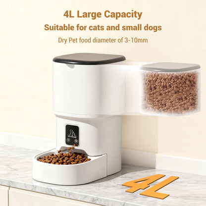 4L Automatic Pet Feeder with Timer & Portion Control