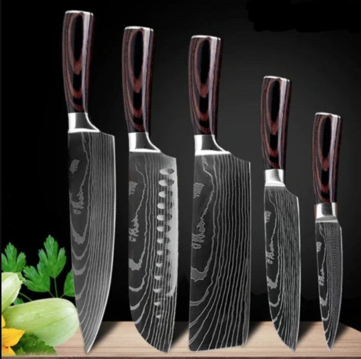 Carpenter's Chef Knife Set — 6‑ or 8‑Piece