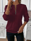 Cropped Zip-Up Sweater