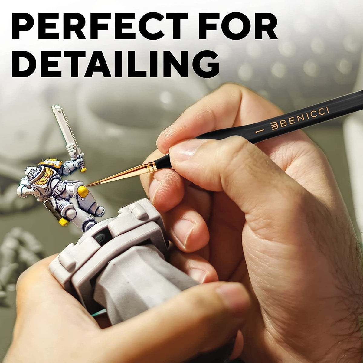 10‑Pack Detail Paint Brushes — Fine Art & Models