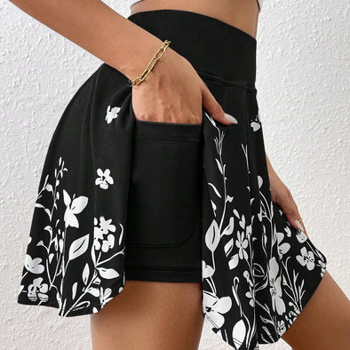 Minimalist Floral Pocket Shorts