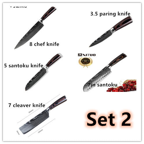 Carpenter's Chef Knife Set — 6‑ or 8‑Piece