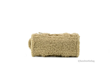 Marc Jacobs The Teddy Mini Sherpa Tote — Beige