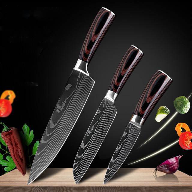 Carpenter's Chef Knife Set — 6‑ or 8‑Piece
