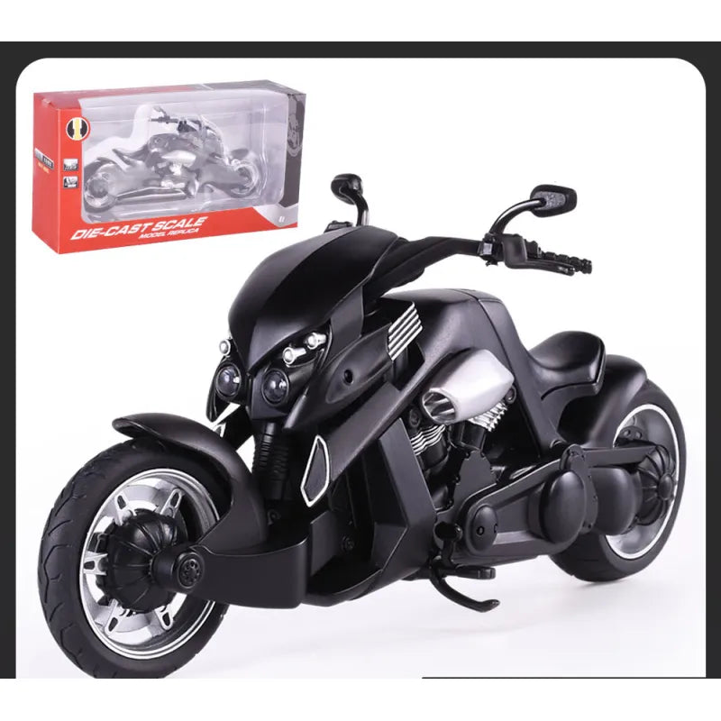 Alloy Die‑Cast Motorcycle Toy — Realistic Model